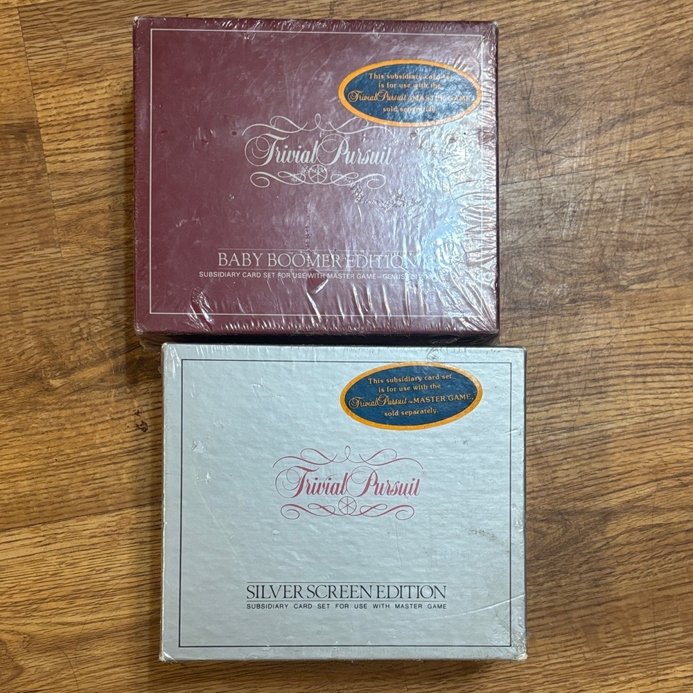 Trivial Pursuit Baby Boomer and Silver Screen Edition Set